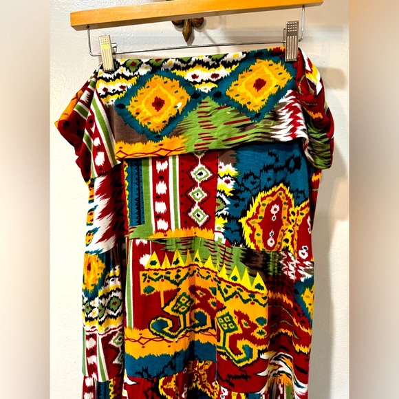 Monroe & Main Multicolor Patterned flowy style Maxi Skirt size XL - Picture 3 of 7